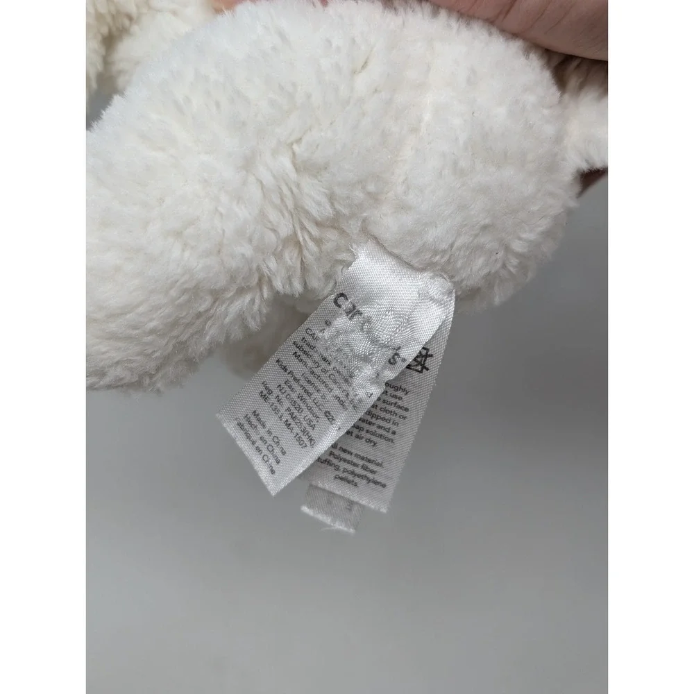 Carters‎ White Plush Kitty Cat Kitten Gold Bow 2017 Baby Lovey Animal